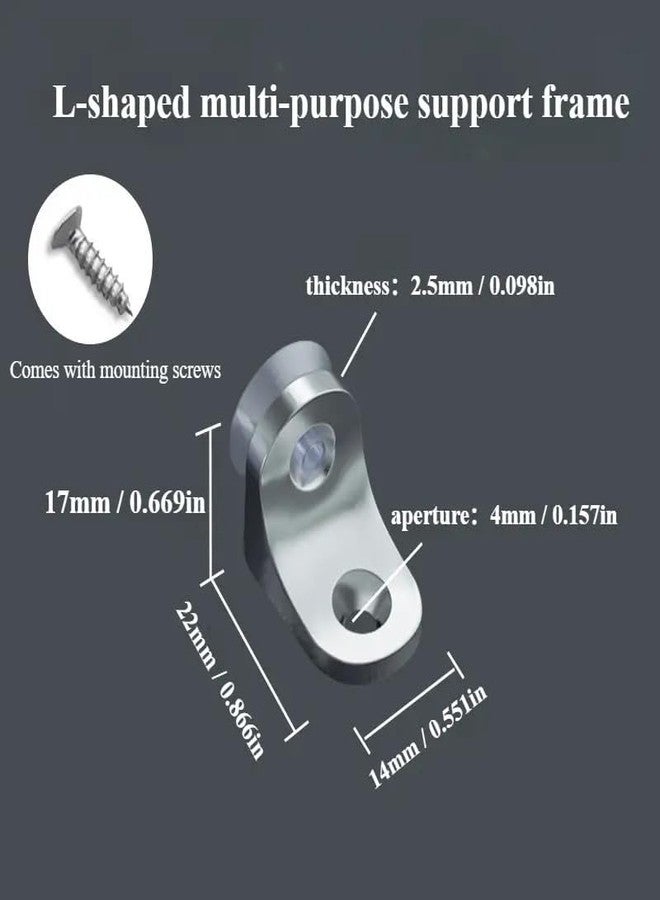 ساميلي مشبك حافة SAMEILI® SS على شكل حرف L بزاوية قائمة، حامل مشبك رف لوح زجاجي، دعامة زر رف من الفولاذ المقاوم للصدأ مع كوب شفط (10) - Image 4